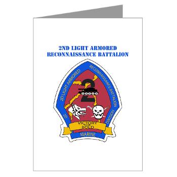 2LARB - M01 - 02 - 2nd Light Armored Reconnaissance Bn with text - Greeting Cards (Pk of 10)